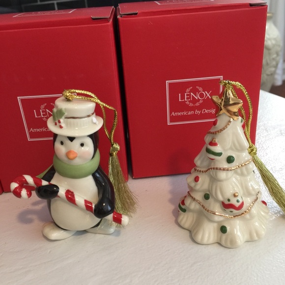🎉NIB Lenox Christmas Ornaments Set of 5 Porcelain - Picture 4 of 8